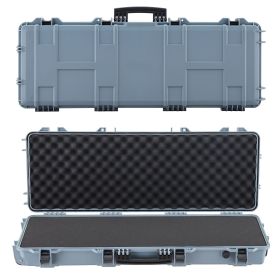 Hard Rifle Case, Lockable Rifle Case with Pre-cut Foams, 42 in Movable Gun Storage with Wheels, IP67 Waterproof & Dustproof Pistol Storage for Ri