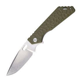 EDC Pocket Knife, Black/Olive Green, Lightweight Multi-Purpose Blade for Outdoor & Daily Use (Color: Green)